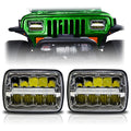 XDR LED Chrome Headlights w/DRL for XJ and YJ Default Title Lighting