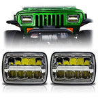 XDR LED Chrome Headlights w/DRL for XJ and YJ - GENSSI Lighting