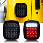 Smoked Black LED Tail Lights For Jeep Wrangler YJ TJ (1997 - 2006) - GENSSI Lighting