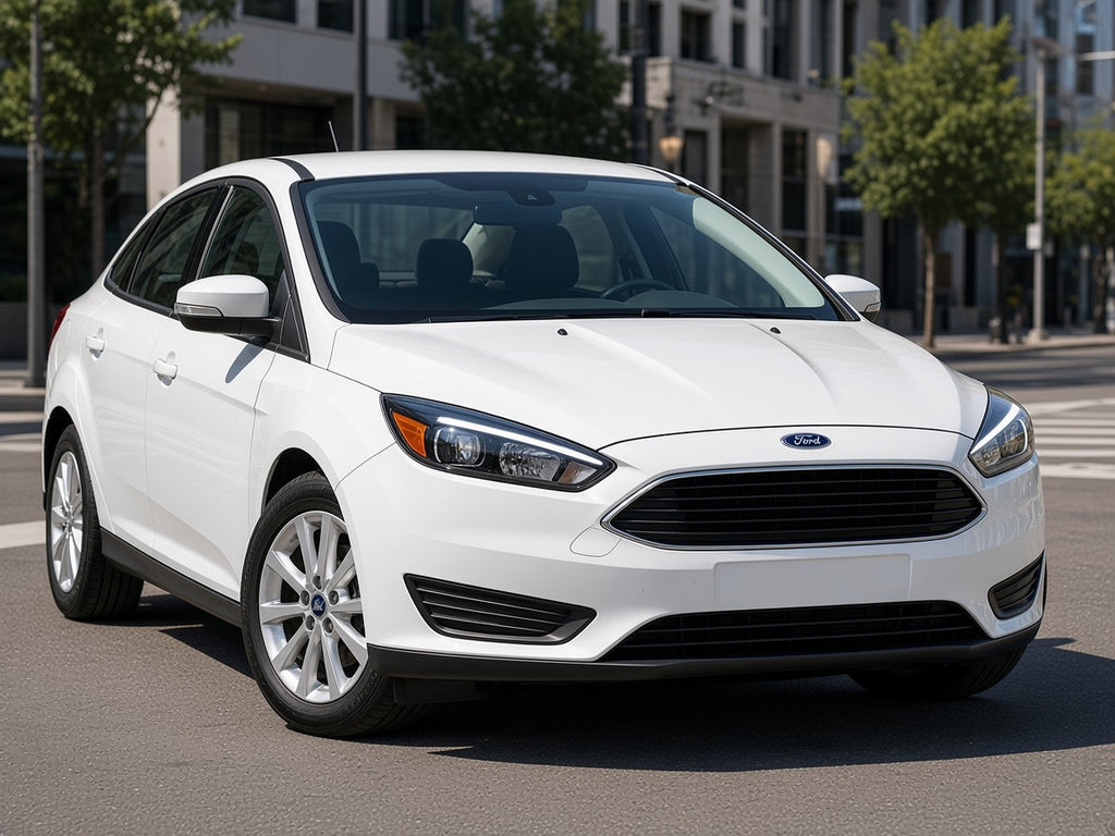 2015-2018 Ford Focus with Black Halogen headlights installed