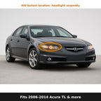 Fits 2006-2014 Acura TL and more, HID ballast location in headlight