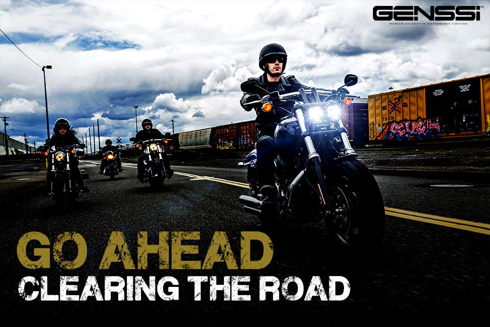 5.75 (5 3/4) Inch LED Black Projector Motorcycle Headlight Round Lighting