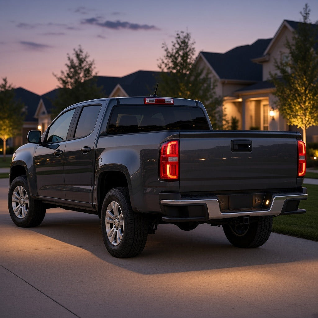 2015-2022 Chevy Colorado with red smoked tail lights installed