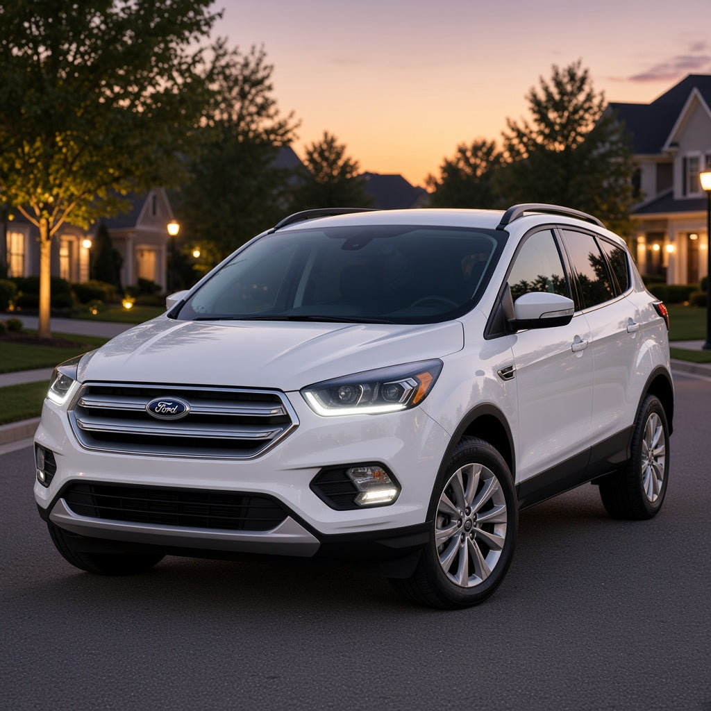 2017-2019 Ford Escape with Black Halogen headlights installed