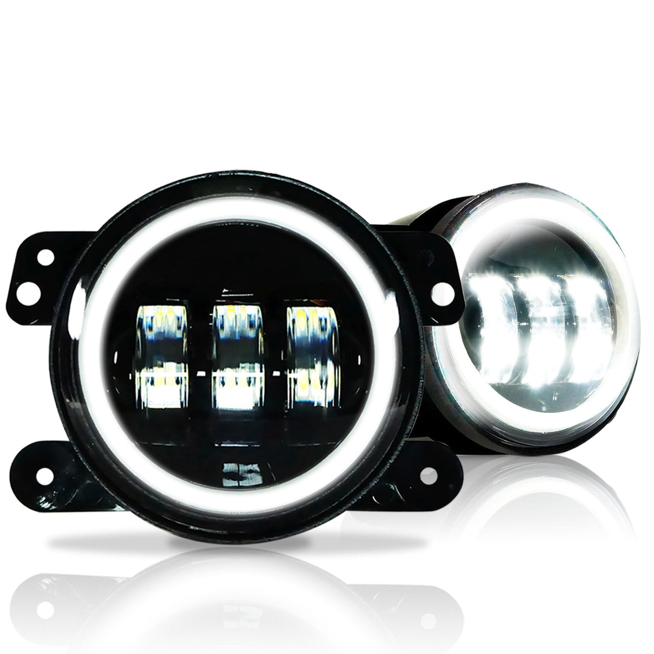 HALO White LED Fog Lamps for Wrangler JK 2007-2018 Lighting