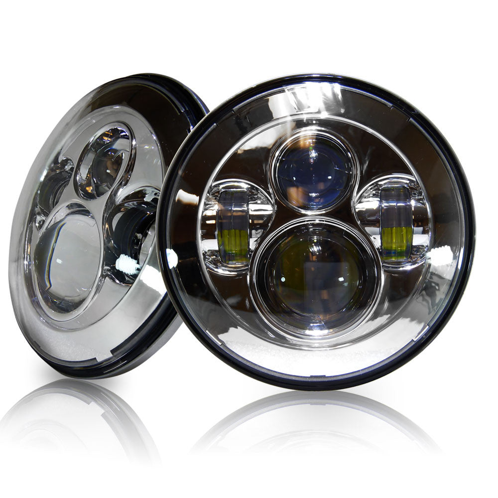 Chrome Projector LED Headlights for Wrangler 1996-2018 Lighting