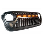 LED Amber Eyes Grille for 2018 - 2023 Jeep Wrangler JL LU Gladiator JT - GENSSI Grille