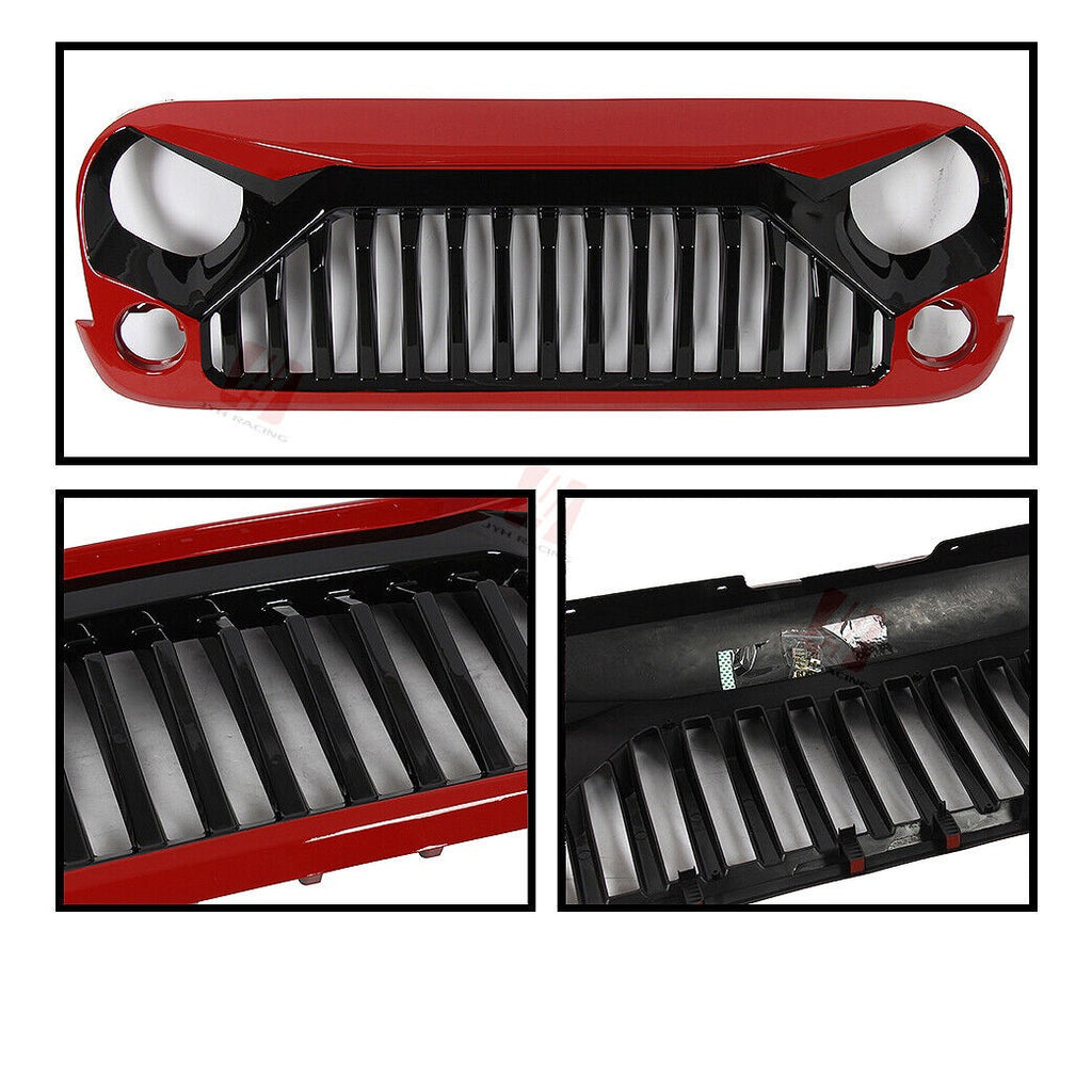 Red Angry Bird No Mesh Grille for Jeep Wrangler JK JKU 2007-2017 Grille