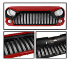Red Angry Bird No Mesh Grille for Jeep Wrangler JK JKU 2007 - 2017 - GENSSI Grille