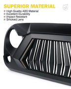 Black Guardian Grille LED Lights For 2007 - 2018 Jeep Wrangler JK JKU - GENSSI Grille