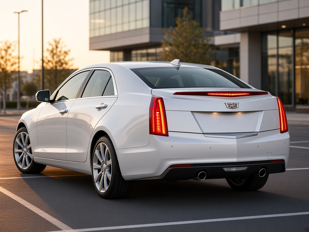 Cadillac ATS Sedan (2013-2018) with red full LED tail lights installed