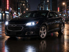 2013-2015 Chevrolet Malibu with black HID projector headlights installed
