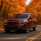 2017-2019 GMC Acadia with black halogen headlights installed