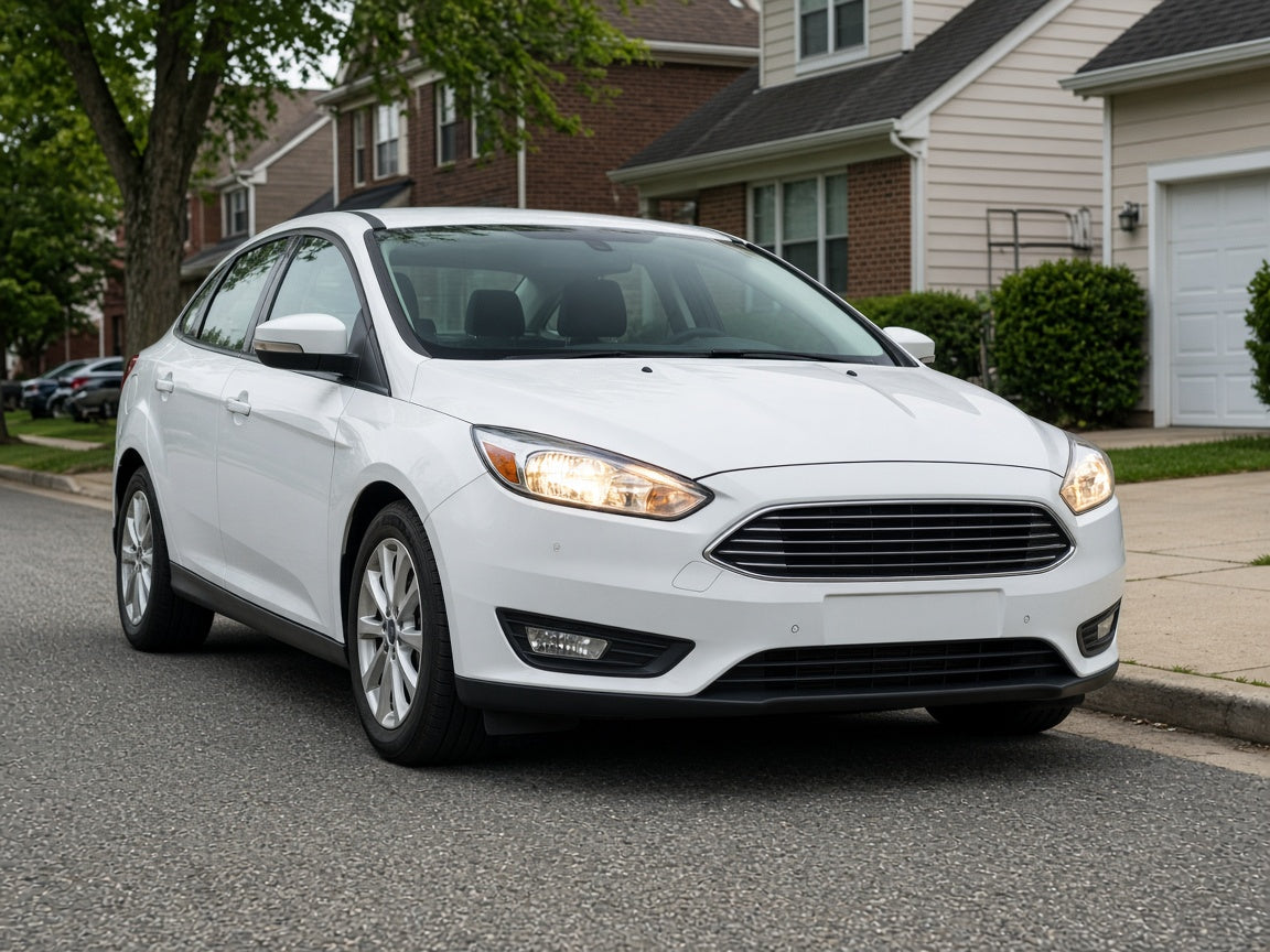 2015-2018 Ford Focus with black bezel halogen headlights installed
