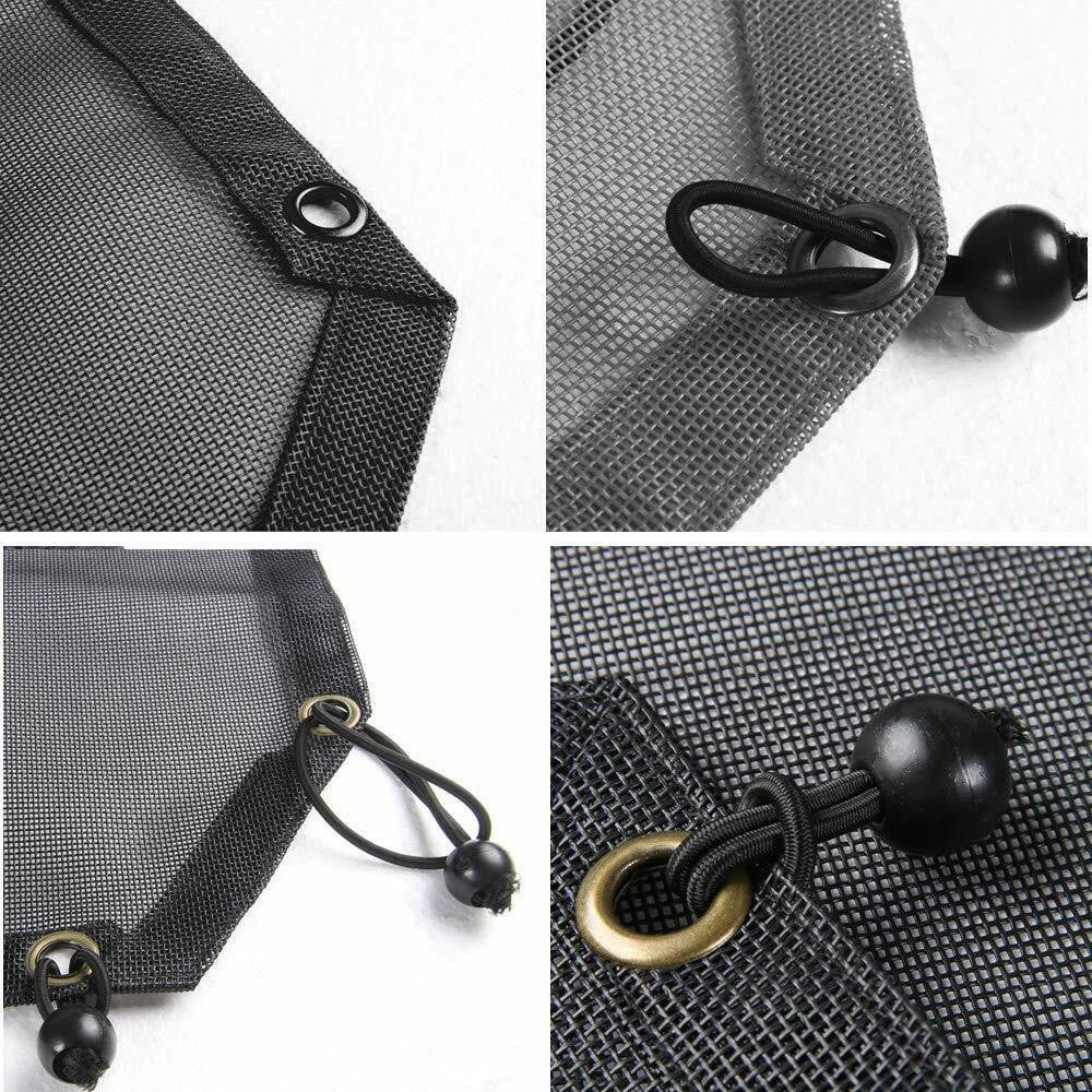 Front Shade Mesh Top for Jeep Wrangler JLU 2018 - 2023 Plain Black - GENSSI Exterior Part