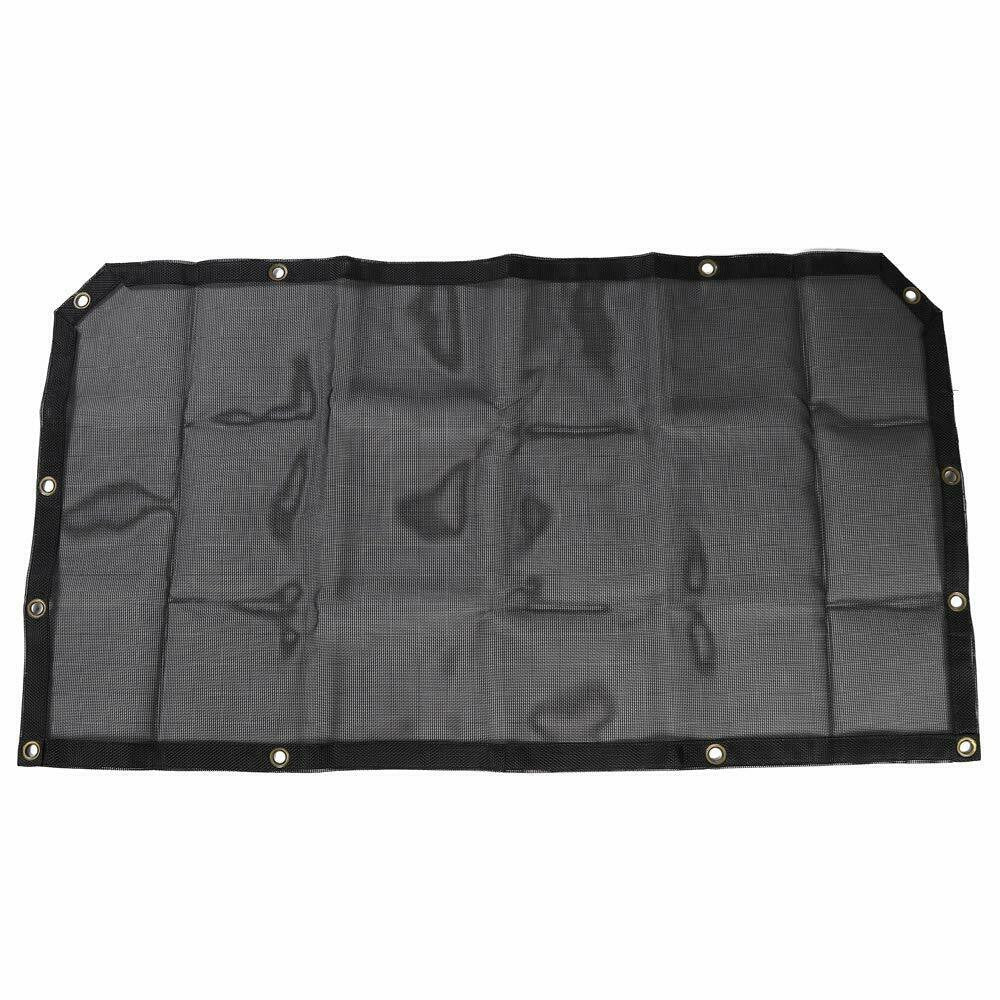 Front Shade Mesh Top for Jeep Wrangler JLU 2018 - 2023 Plain Black - GENSSI Exterior Part