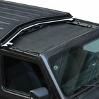 Front Shade Mesh Top for Jeep Wrangler JLU 2018 - 2023 Plain Black - GENSSI Exterior Part