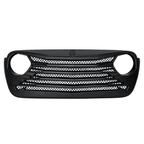Shield Mesh Matte Black Grille for Jeep Wrangler JL JT 2018 - 2022 - GENSSI Grille