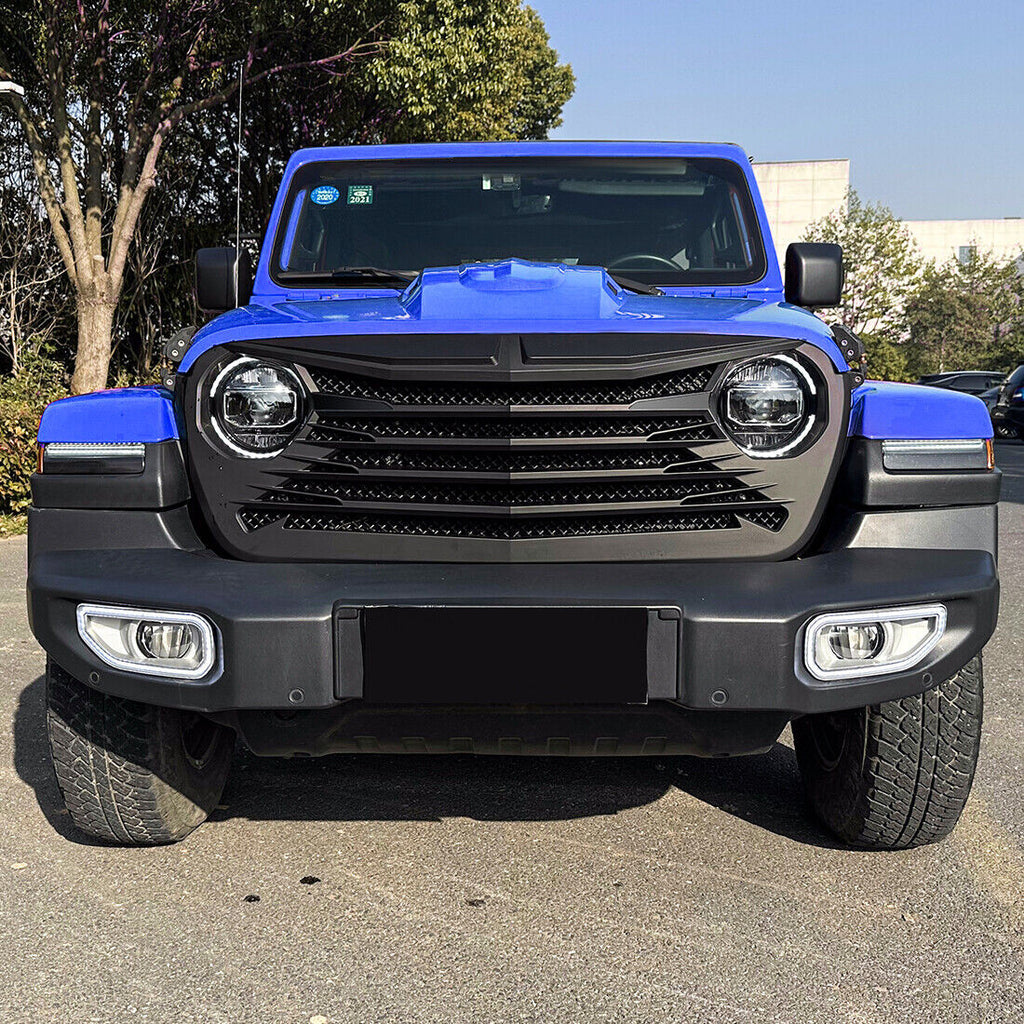 Shield Mesh Matte Black Grille for Jeep Wrangler JL JT 2018-2022 Grille