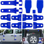 Blue Exterior Door Hinge Cover Trims Set for 2018 - 2023 Jeep Wrangler JL JLU - GENSSI Exterior Part