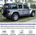 Blue Exterior Door Hinge Cover Trims Set for 2018 - 2023 Jeep Wrangler JL JLU - GENSSI Exterior Part