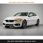 Fits 2017-2020 BMW 4 Series and more, LED module location in headlight