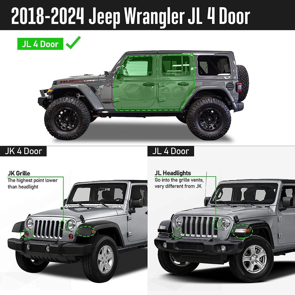BOC Side Steps for 2018-2024 Jeep Wrangler 4 Door JL Exterior Part