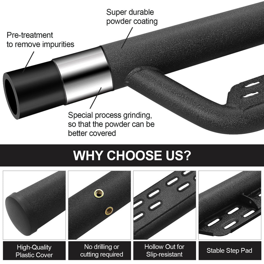 BOC Side Steps for 2018-2024 Jeep Wrangler 4 Door JL Exterior Part