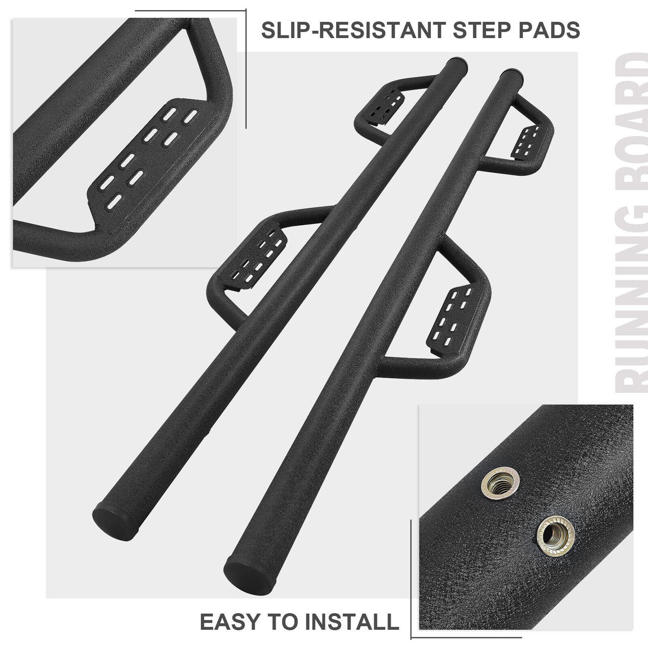 BOC Side Steps for 2018-2024 Jeep Wrangler 4 Door JL Exterior Part