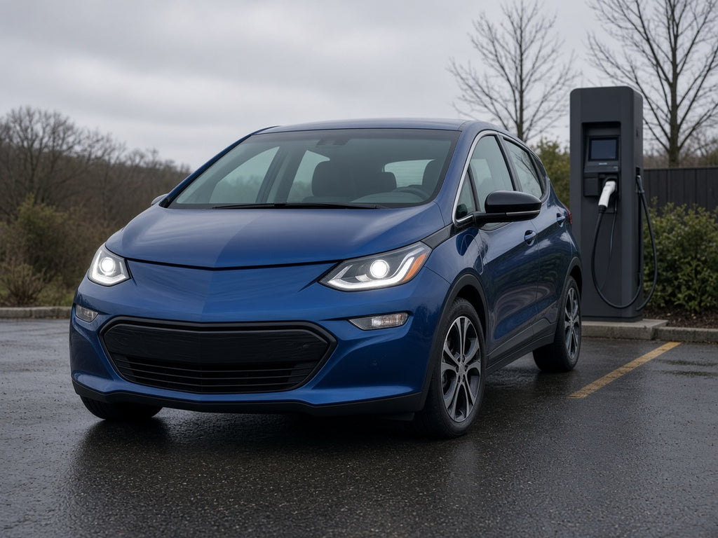 2017-2021 Chevy Bolt EV with HID projector with LED DRL headlights installed
