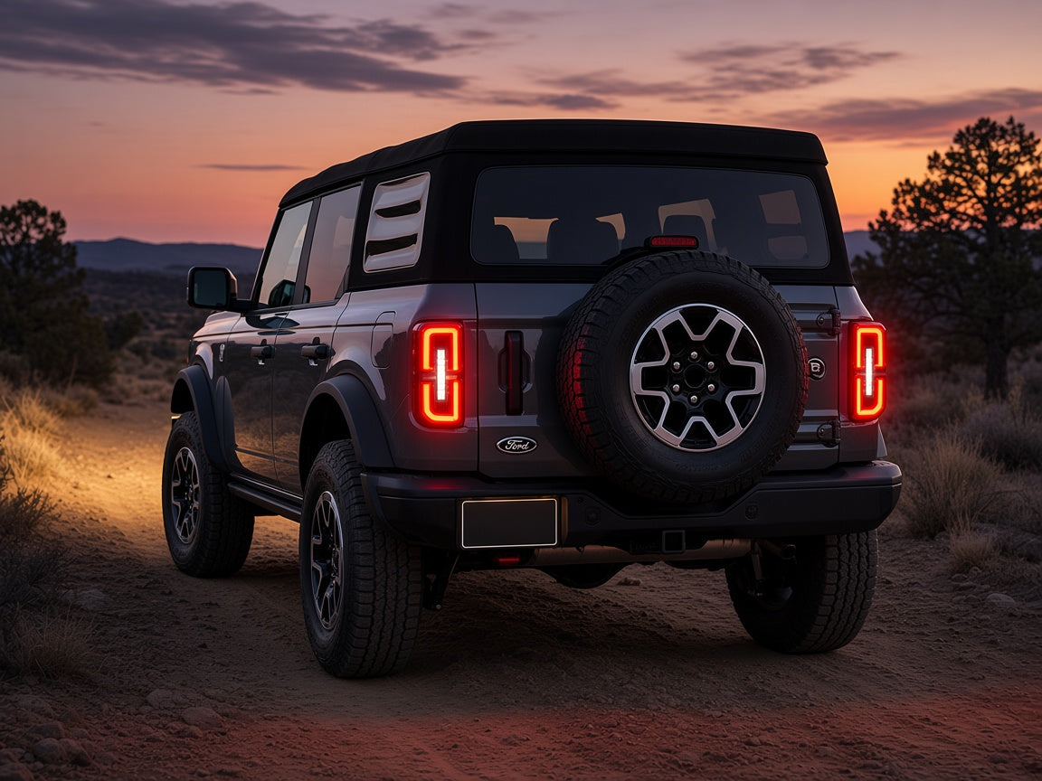Ford Bronco Base Halogen Models (2021-2026) with LED tail lights installed