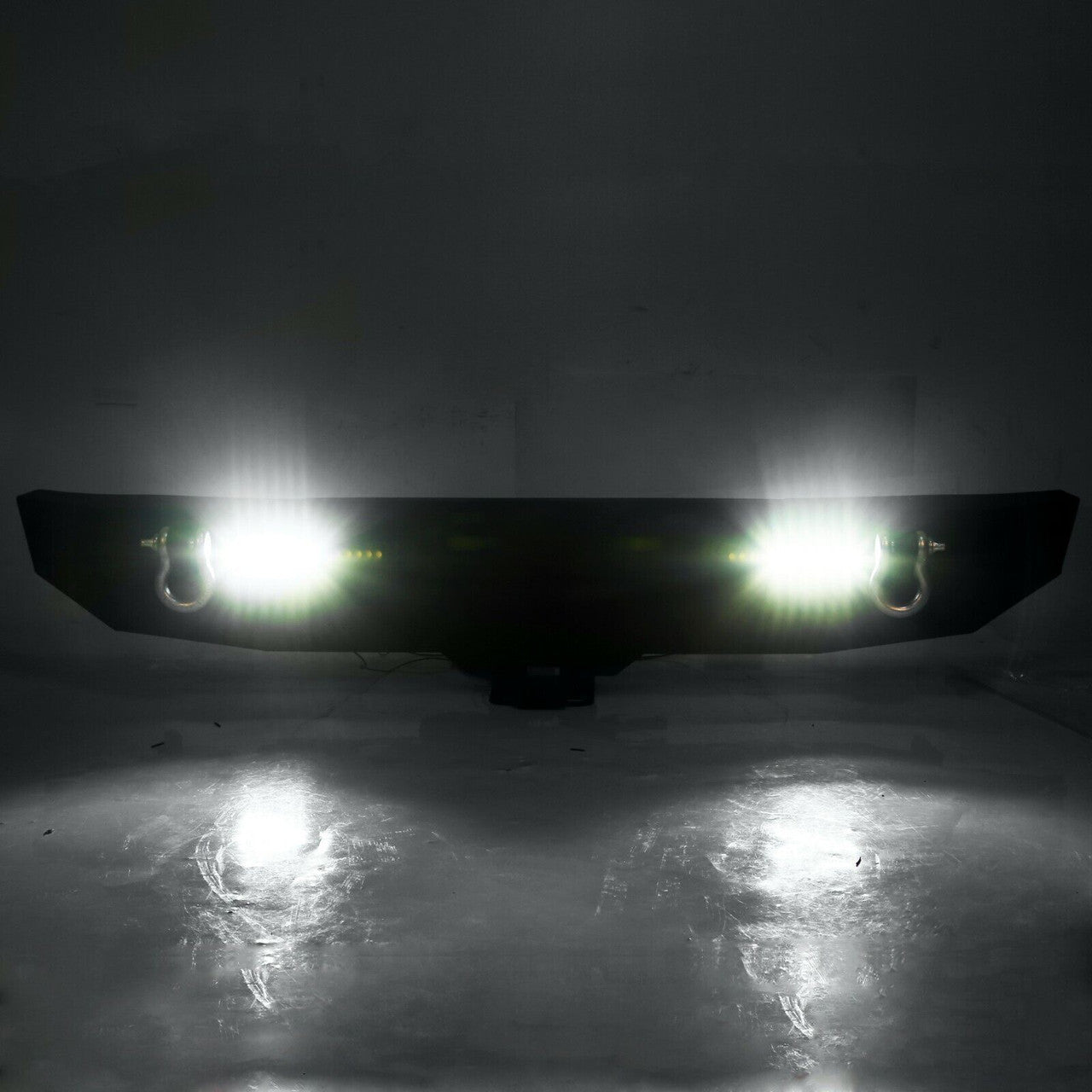 Rear Bumper with 2" Receivers and LED Lights for 2007-2018 Jeep Wrangler JK JKU Bumper