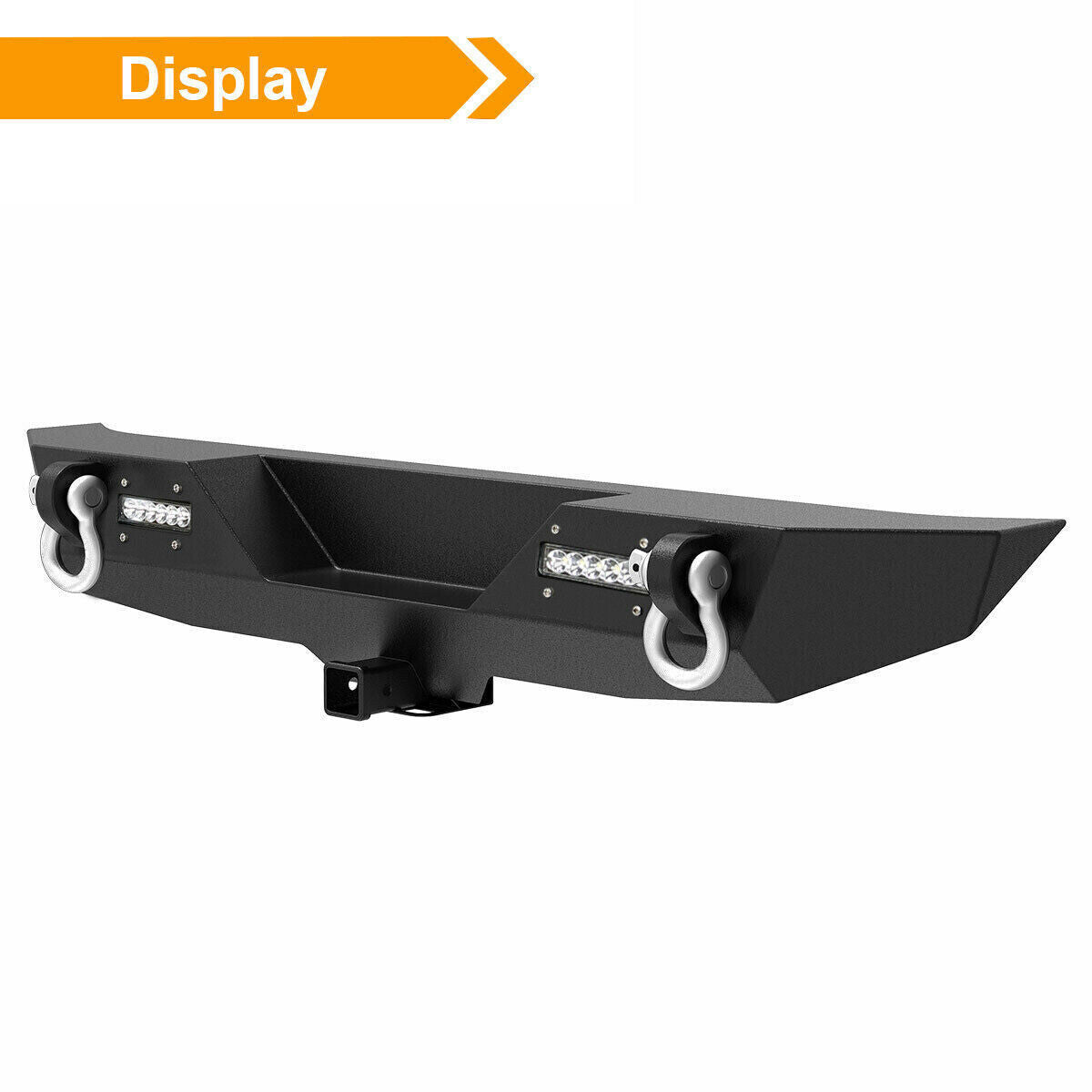 Rear Bumper with 2" Receivers and LED Lights for 2007-2018 Jeep Wrangler JK JKU Bumper