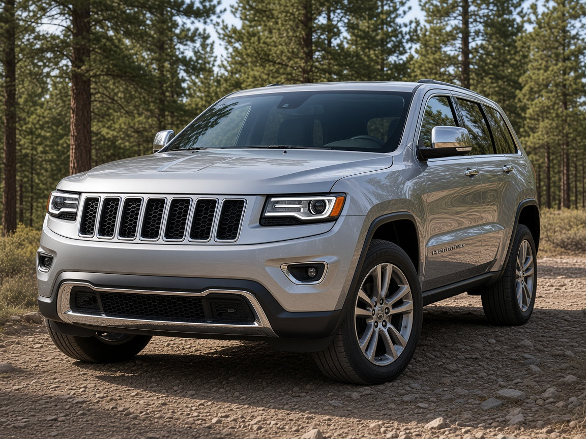2014-2016 Jeep Grand Cherokee with chrome HID projector headlights installed