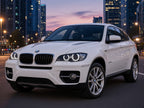 2008-2014 BMW X6 E71 with black HID angel eye headlights installed