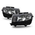 Black Halogen Headlights Pair for Chevrolet Camaro LS LT SS (2014-2015)
