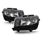 Black Halogen Headlights Pair for Chevrolet Camaro LS LT SS (2014-2015)