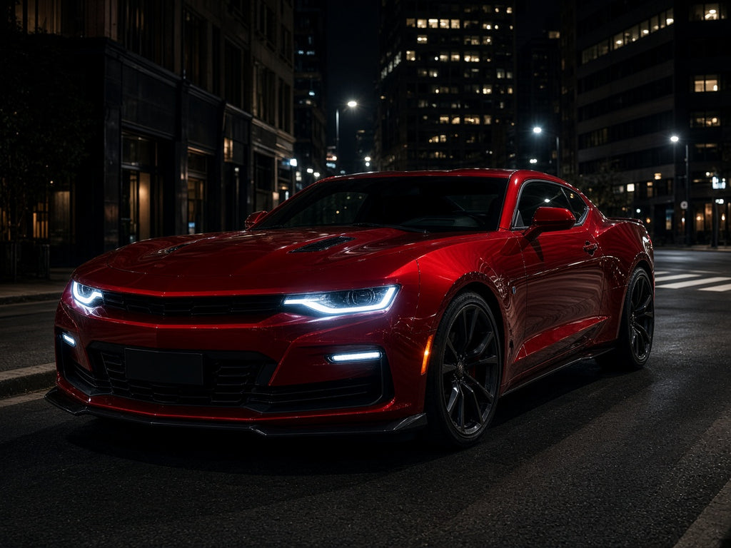 2019-2024 Chevy Camaro with LED w/ LED DRL headlights installed