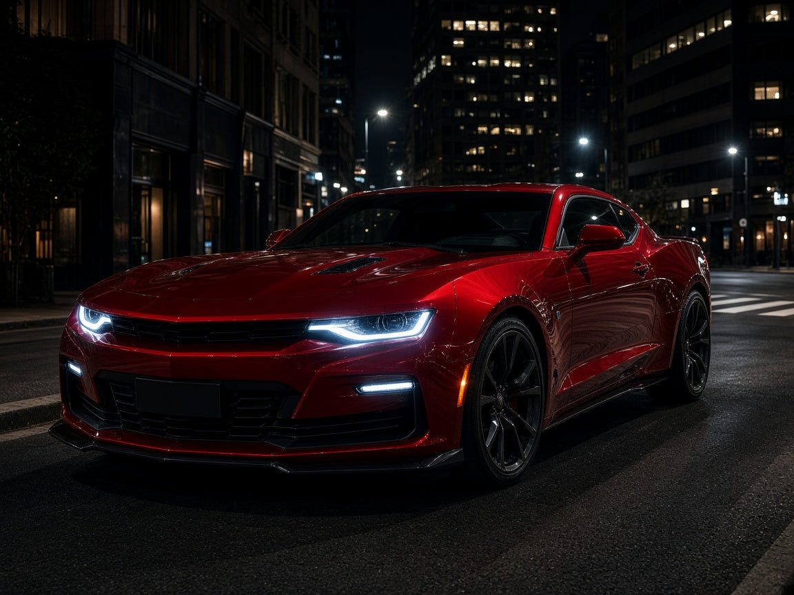 2019-2024 Chevy Camaro with LED w/ LED DRL headlights installed