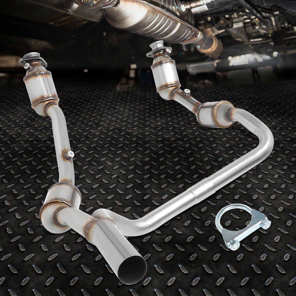 Catalytic Converter Stainless Steel Exhaust Pipe System for 2007 - 2009 Jeep Wrangler JK 3.8L Engine - GENSSI Performance