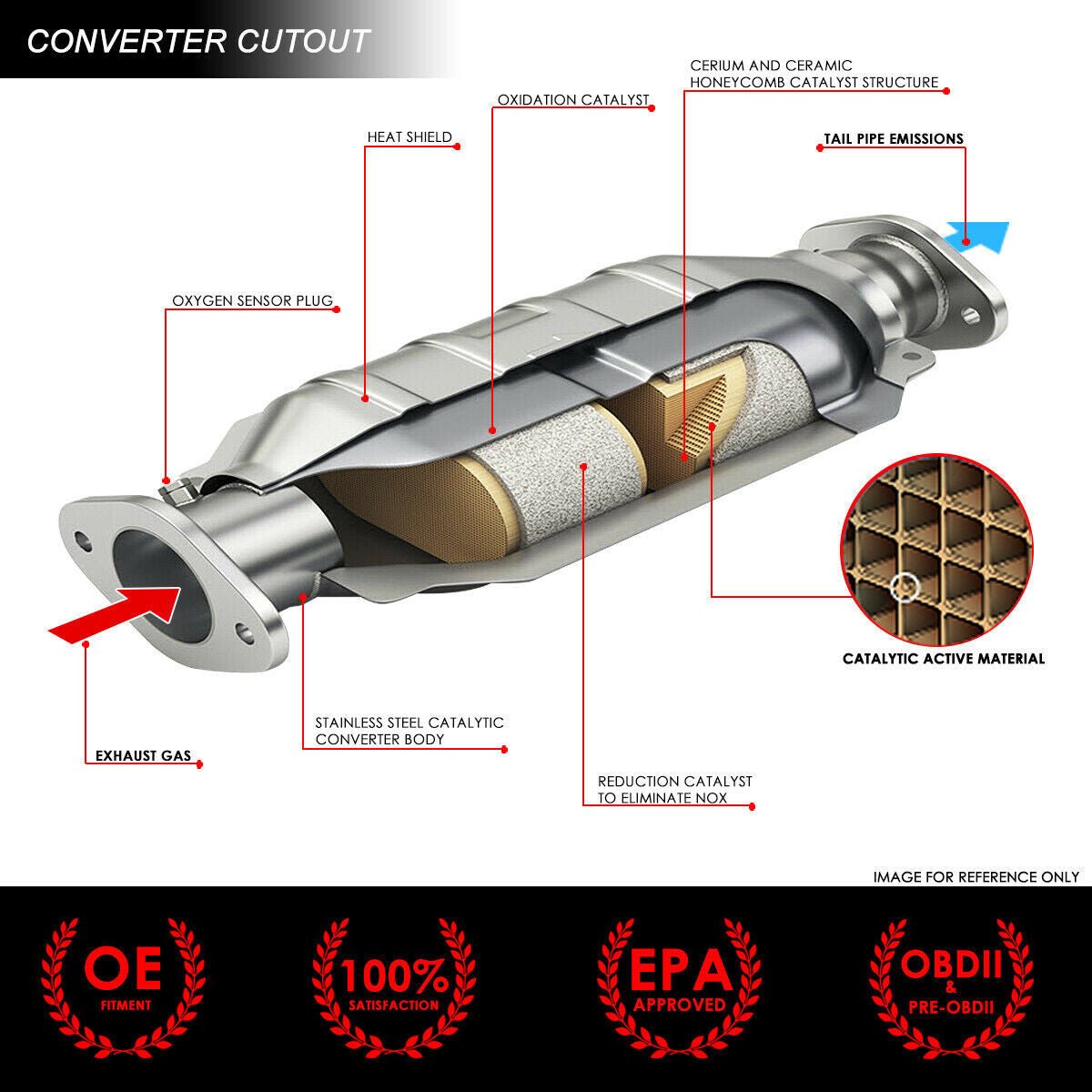 Catalytic Converter Stainless Steel Exhaust Pipe System for 2007 - 2009 Jeep Wrangler JK 3.8L Engine - GENSSI Performance
