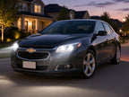2013-2015 Chevrolet Malibu with black halogen projector headlights installed