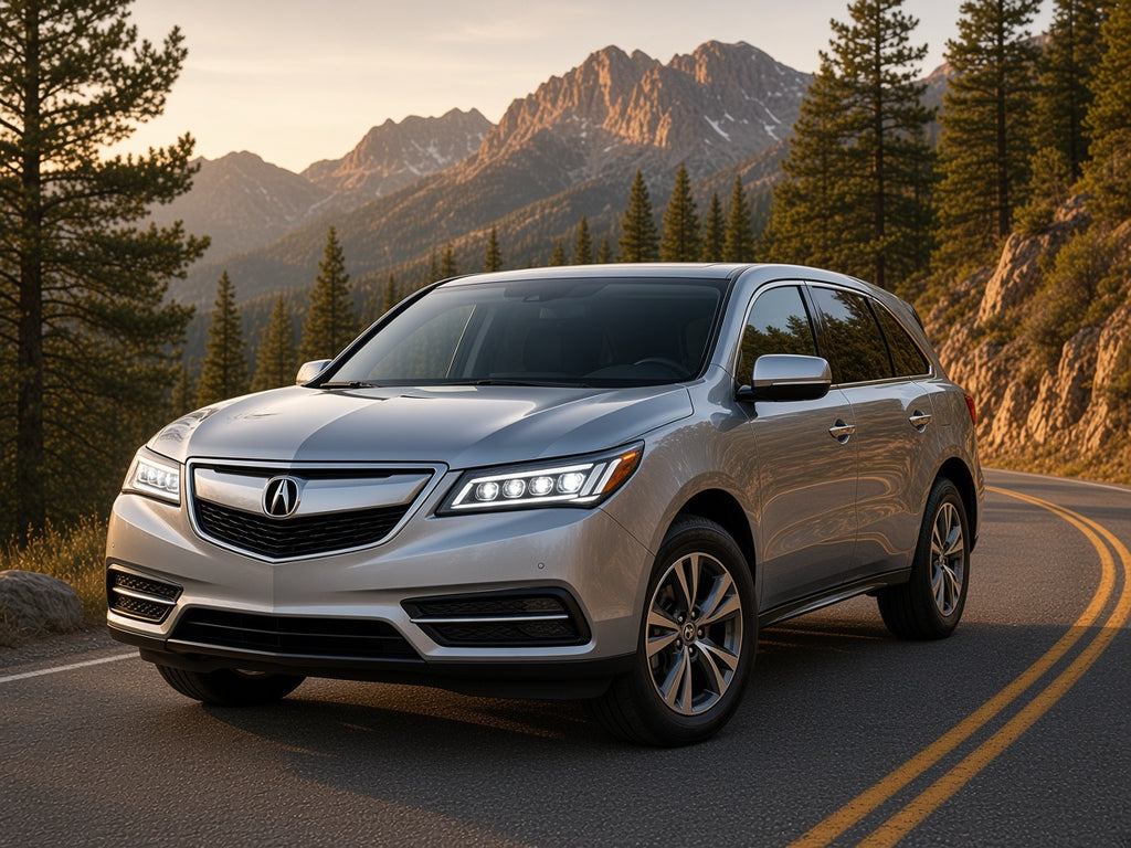 2014-2016 Acura MDX with Black Full LED Jewel Eye headlights installed