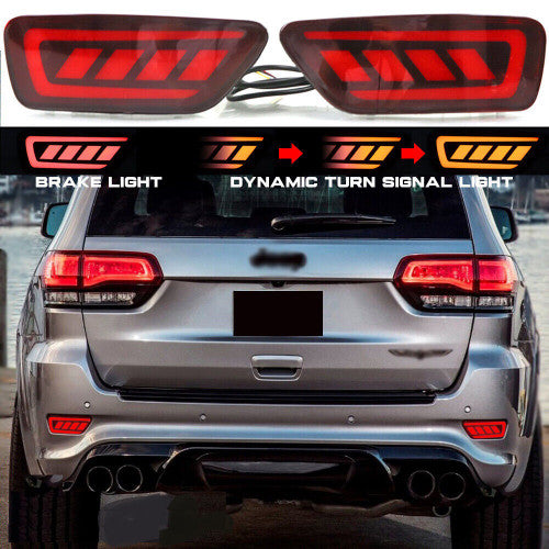 Rear LED Bumper Fog Lights Brighter Safer Dynamic for 2011 - 2021 Jeep Grand Cherokee Default Title Lighting