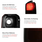 Tail Lights Assembly Smoked Red Lens For Jeep Cherokee XJ (1997-2003) Lighting