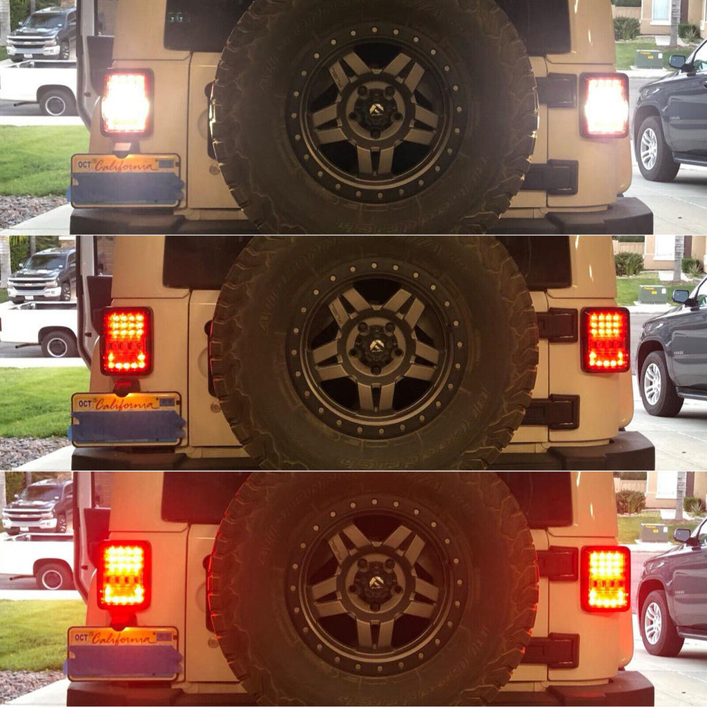 Super Bright LED Tail Lights Brake Reverse Turn Stop DRL for 2007-2018 Jeep Wrangler JK JKU Lighting