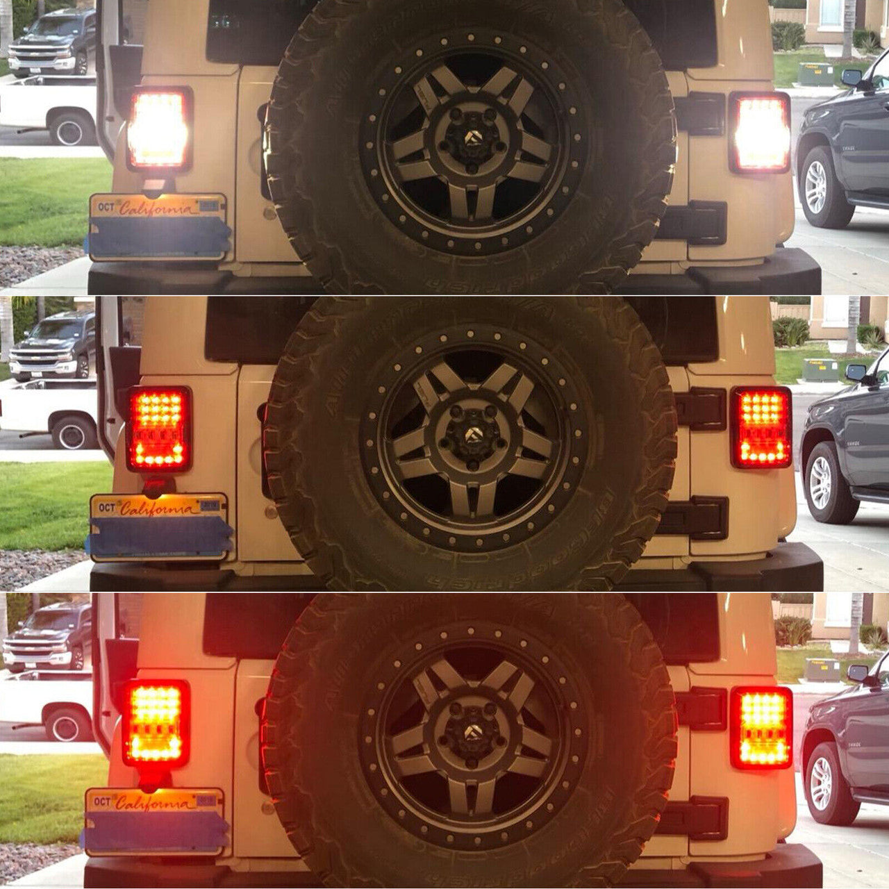 Super Bright LED Tail Lights Brake Reverse Turn Stop DRL for 2007-2018 Jeep Wrangler JK JKU Lighting