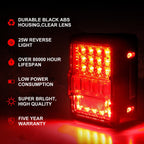 Super Bright LED Tail Lights Brake Reverse Turn Stop DRL for 2007 - 2018 Jeep Wrangler JK JKU - GENSSI Lighting