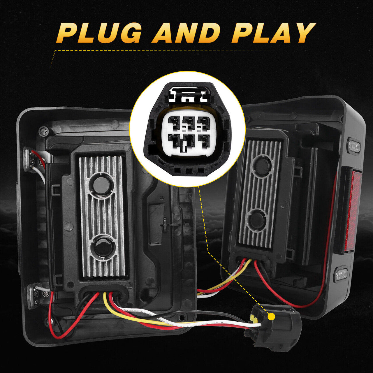 Super Bright LED Tail Lights Brake Reverse Turn Stop DRL for 2007-2018 Jeep Wrangler JK JKU Lighting