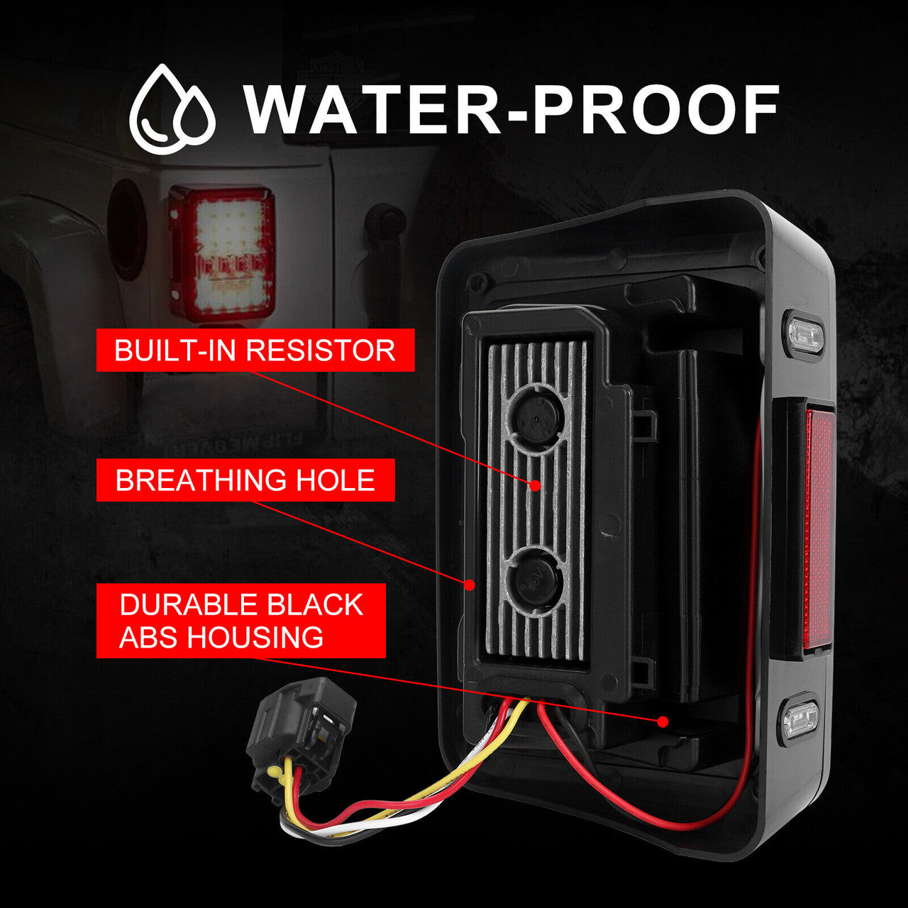 Super Bright LED Tail Lights Brake Reverse Turn Stop DRL for 2007-2018 Jeep Wrangler JK JKU Lighting